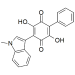 2,5-dihydroxy-3-(1-methyl-1H-indol-3-yl)-6-phenyl-2,5-cyclohexadiene-1,4-dione