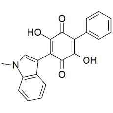 2,5-dihydroxy-3-(1-methyl-1H-indol-3-yl)-6-phenyl-2,5-cyclohexadiene-1,4-dione