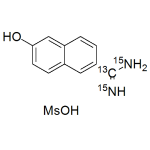 6-Amidino-2-naphthol-13C,15N2 Mesylate